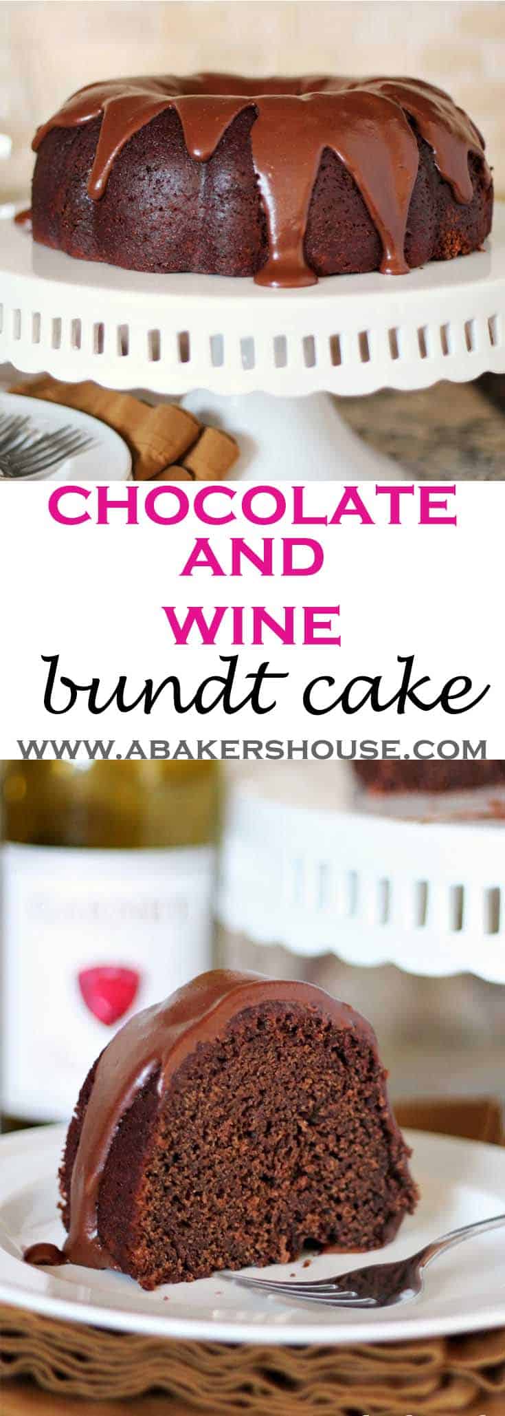 Chocolate and Wine Bundt Cake for #BundtaMonth | A Baker's House